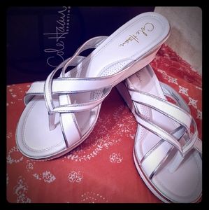 Cole Haan White Nike Air Wedge Sandal